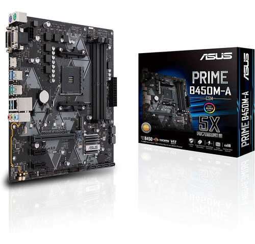 Placa Madre Para Juegos Asus B450 Amd Ryzen 2 Micro Atx Am4