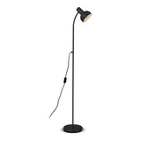 Lampara Pie Diseño Living Melo Flexible Blanco Negro E27 Led