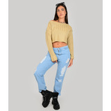 Sweater Mujer Crop Tejido Lisboa Pola Nola