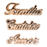 Kit 3 Enfeites Decorativos Palavras Gratidão/ Família \ Amor