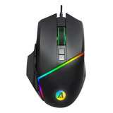 Mouse Gamer De Juego Aliver Ag-em 02 Óptico Luz Led Rgb 4 Niveles Dpi 6 Botones Usb Negro