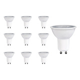 Kit 10 Lâmpada Led 6.5w Mr16 Dicroica Branco Frio Quente