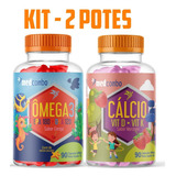 Kit Ômega 3 Infantil 90 Cápsulas Sabor Cereja E Calcio