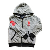 Campera Niños Polo Abrigo Capucha Talle 8