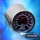 Universal 2  52mm Jdm Vip Voltage Reverse Glow Gauge Smo Aac