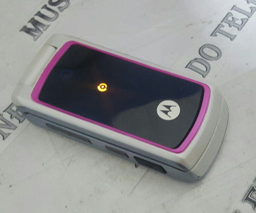 Celular Motorola W395 Flip Pequeno Branco Rosa Antigo D Chip