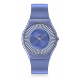 Reloj Swatch Metro Deco De Silicona Azul Ss08n110 P/mujer