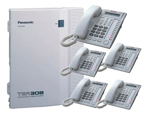 Conmutador Panasonic Kx-tea308  + 5 Telefonos Kx-t7730