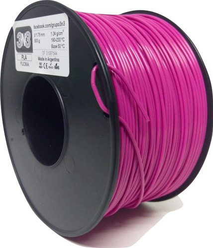 Filamento 3d Pla 3n3 De 1.75mm Y 500g Fucsia - N4print