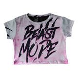 Playeras Crop Top Deportivo Gym Running Beast Mode Ts26