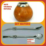 Set Matero!mate Calabaza Natural+bombilla Acero Inoxidable 