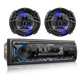 Kit Autostereo Bluetooth Steelpro +2 Bocinas 6.5 Luz Led 