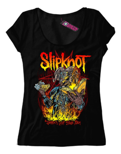 Remera Mujer Slipknot Summers Last Stand Tour T888 Premium