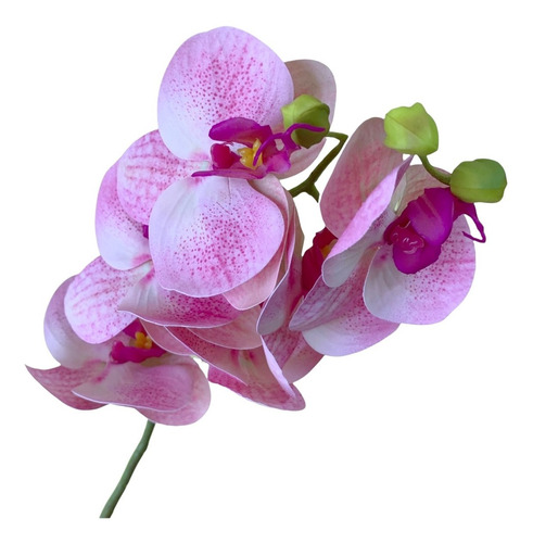 Kit Com 4 Orquídeas De Silicone 6 Flores Toque Real 70cm