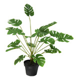 Planta Artificial Interior Hojas Maceta Jardín Deco 55cm