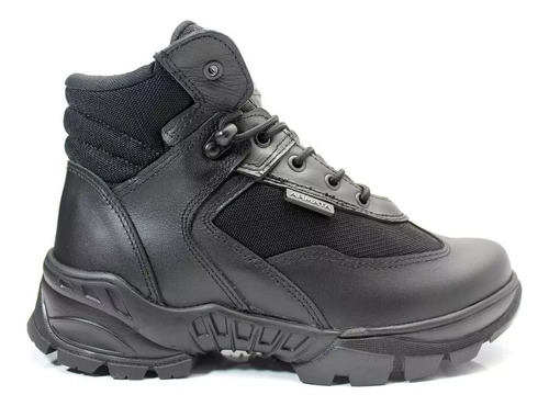 Coturno Couro Legitimo- Bota Tática Militar Pm Cano Curto