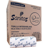 Toalla Interdoblada Sanita Caja 2000 Color Blanco*