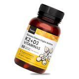 Vitamina K2 + D3 Huesos Y Dientes X50 Cáps Apto Veganos