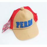 Gorra Para Perro  Estilo Urbano Rojo Y Beige Raza Chica