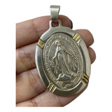 Medalla Virgen Milagrosa Plata Grande Mujer Regalo