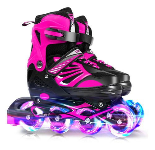 Patines En Línea Iluminados Ajustables Para Niñas Y Niños S