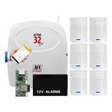 Kit Alarme Monitorado Active 32 Duo + 6 Sensores Sem Fio Jfl
