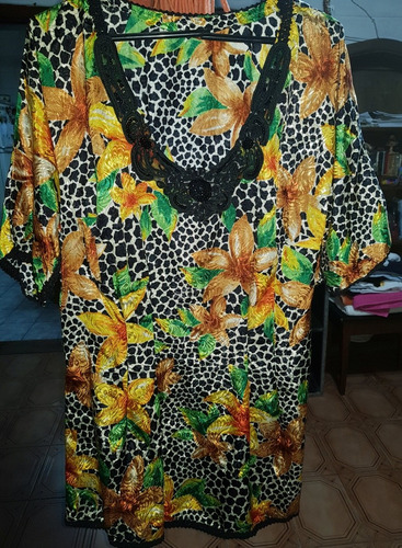 Vestido Tela Importada  De Diseño Único  Talle L