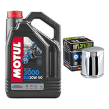 Kit Aceite Motul 3000 20w50 Y Filtro Hf171c Harley Davidson 