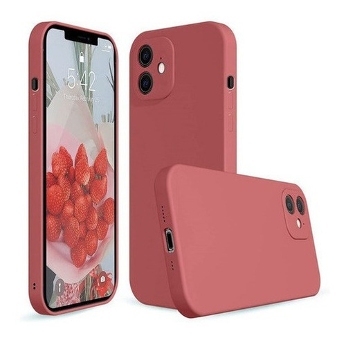 Newfunda Para iPhone Oficial Cuadrado Silicona Líquida 11 12