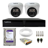 Kit 2 Câmeras Dome Full Hd Dvr 4 Canais Hd 500gb Instalado