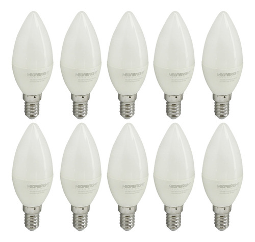 Pack 10 Ampolletas Led Vela 5w E14 Luz Calida O Fria