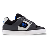 Zapatilla Dc Mens Pure Xksb Urbanas Skate Junior Gris Blanco