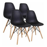 Set De 4 Sillas Eames Paris Para Comedor Colores