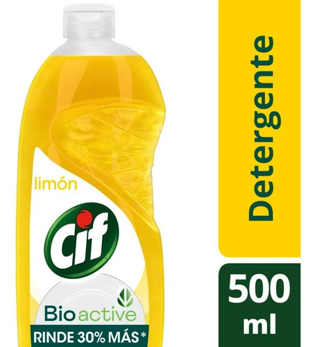 Detergente Cif Limón Concentrado En Botella 500 ml