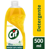 Detergente Cif Limón Concentrado En Botella 500 ml