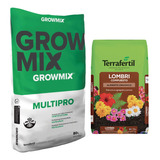 Kit Grow Mix Multi Pro X 80 Lts + Lombricompuesto X 5 Lts