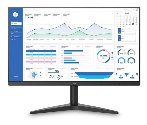 Monitor Aoc 27 Adaptive-sync Fhd 27b1hm 75hz Hdmi Vga 8 Ms