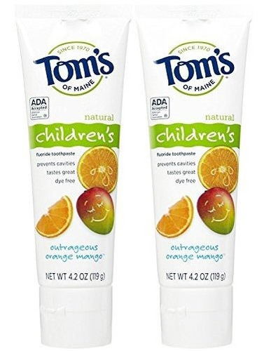 Tom's Of Maine. Pasta De Dientes Para Niños - 2 Unidades