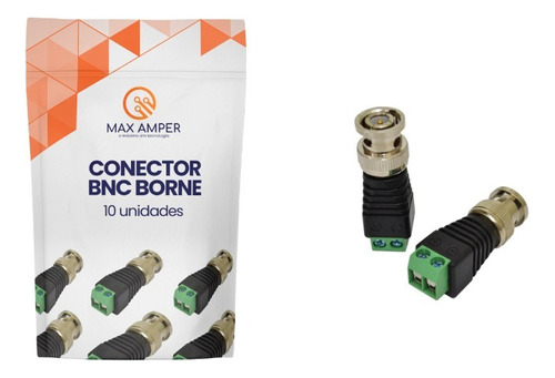 10 Pcs Plug Conector Bnc Macho Com Borne De Parafuso