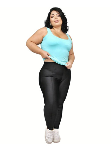 Calça Legging Brilhosa Plus Size K2b Original 44/54 Moderna!