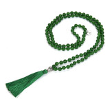 Adabele Premium 108 Collar De Borlas De Cuentas Mala ' Jade 