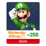 Gift Card Digital Nintendo Eshop R$250 Envio Flash