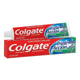 Colgate Triple Accion Anticaries Con Fluor De 180 Gramos.