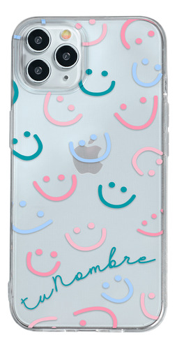 Funda Para iPhone Caritas Felices Para Mujer Tu Nombre