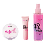 Primer Fijador + Polvo + Traslucido Pink Up Kit Maquillaje
