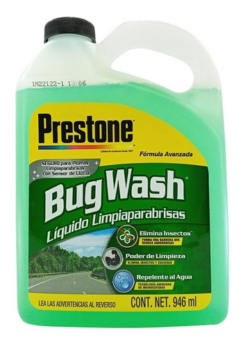 Prestone Bug Wash Líquido Limpiaparabrisas 946ml