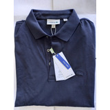 Chomba Lacoste Hombre Manga Larga Azul Marino Talle L