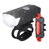 Combo Luz Delantera  + Luz Trasera  Led,bicicleta  Mtb,ruta 