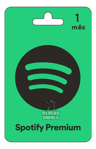 Cartão Presente Pré-pago Spotify 1 Mês Digital