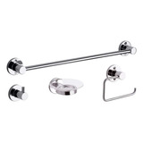 Kit De Accesorios Baño Fv Arizona 4 Piezas 0179.04/b1 Cromo